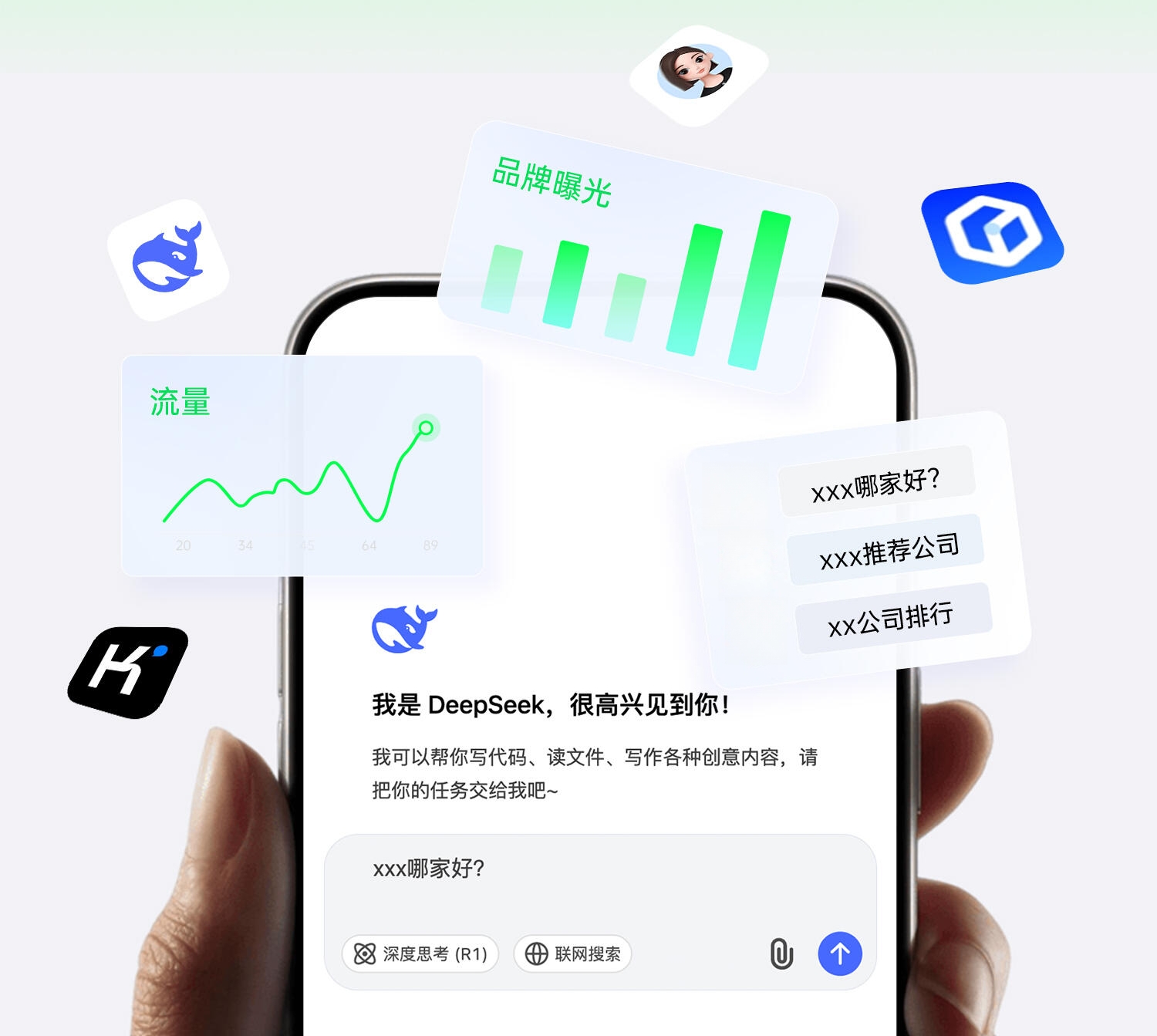 AI推广与数字化营销概念图